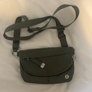 Lululemon teal green grey sage small crossbody festival bag